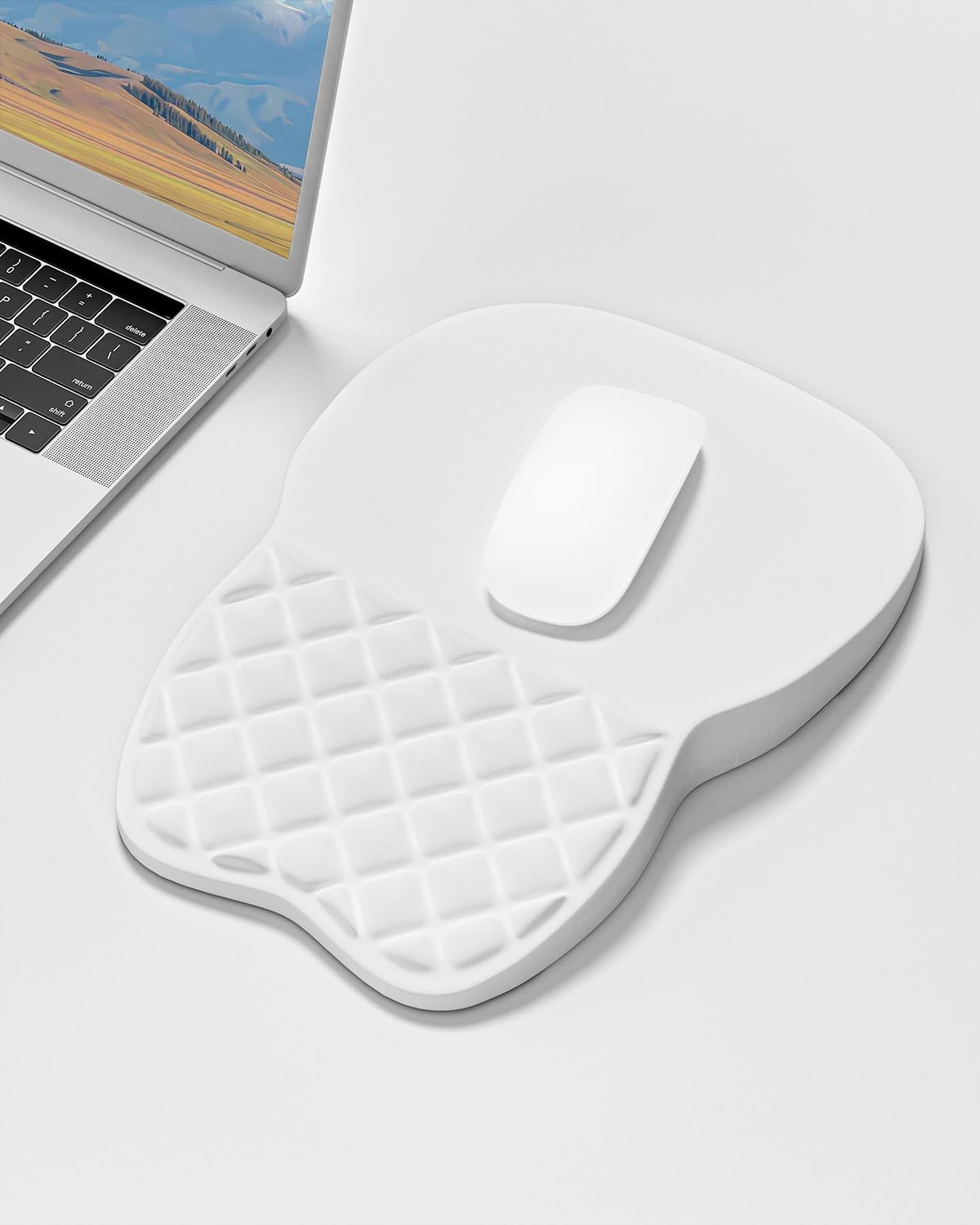 Auhoahsil Ergonomic Mouse Pad with Wrist Rest, Comfortable Slope Computer Mouse Mat with Wrist