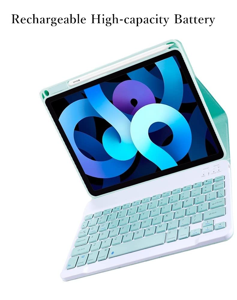 Kaitesi Keyboard Case for iPad Mini 6th/7th Gen - Magnetic Detachable Bluetooth Cover with Pencil