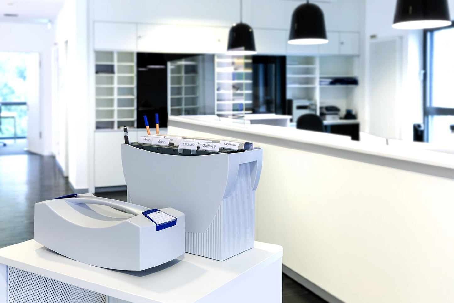 HAN 1901-14, Suspension File Box Swing-Plus with lid. The Mobile Office. Innovative Design for 20