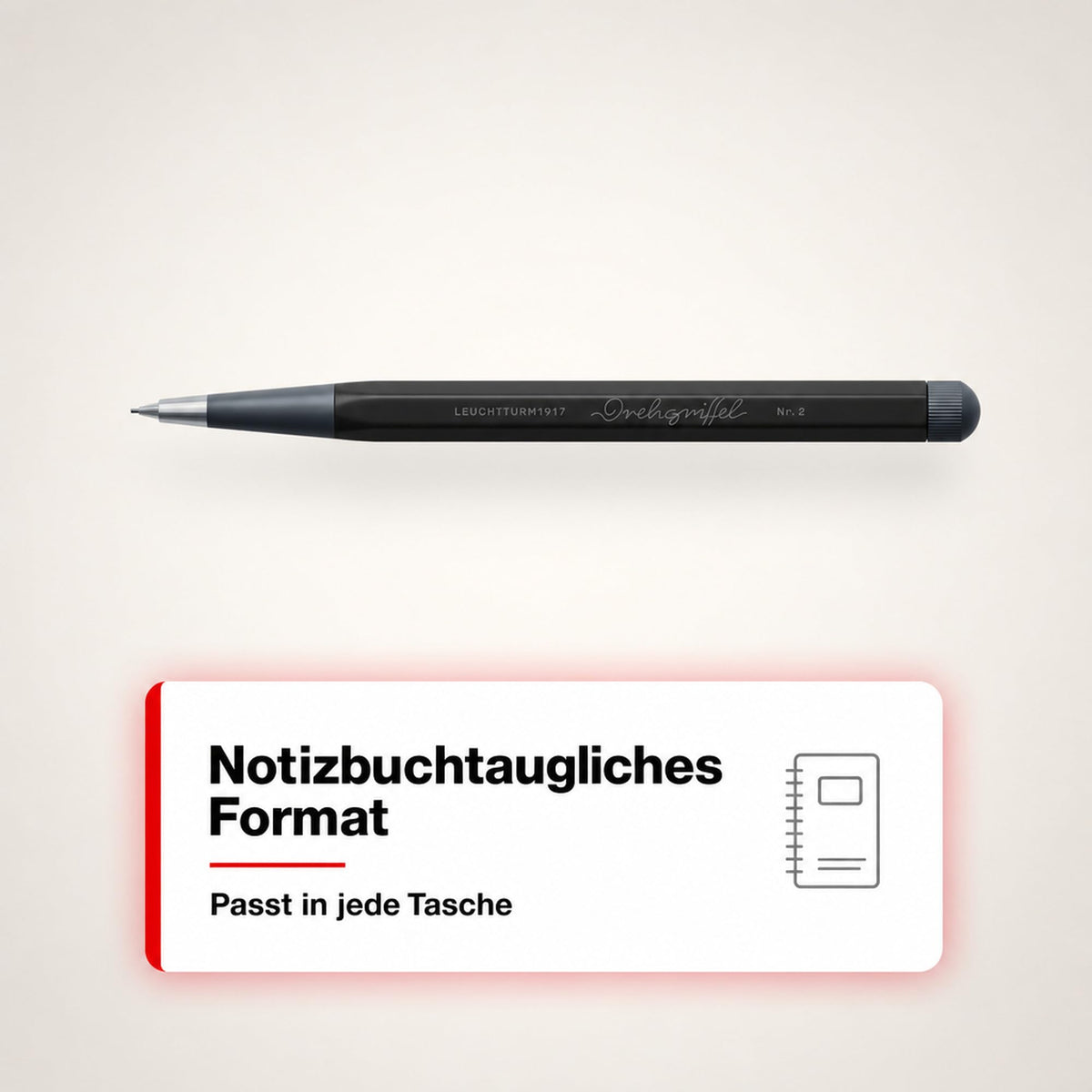 LEUCHTTURM1917 - Drehgriffel Mechanical Pencil - Refillable Writing Stylus with 0.7 mm HB Graphite