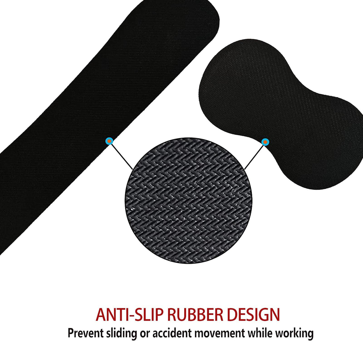 Keyboard Wrist Rest + Mouse Pad + Mouse Wrist Rest Support Set+ Coaster, Ergonomic Memory Foam,4Pcs