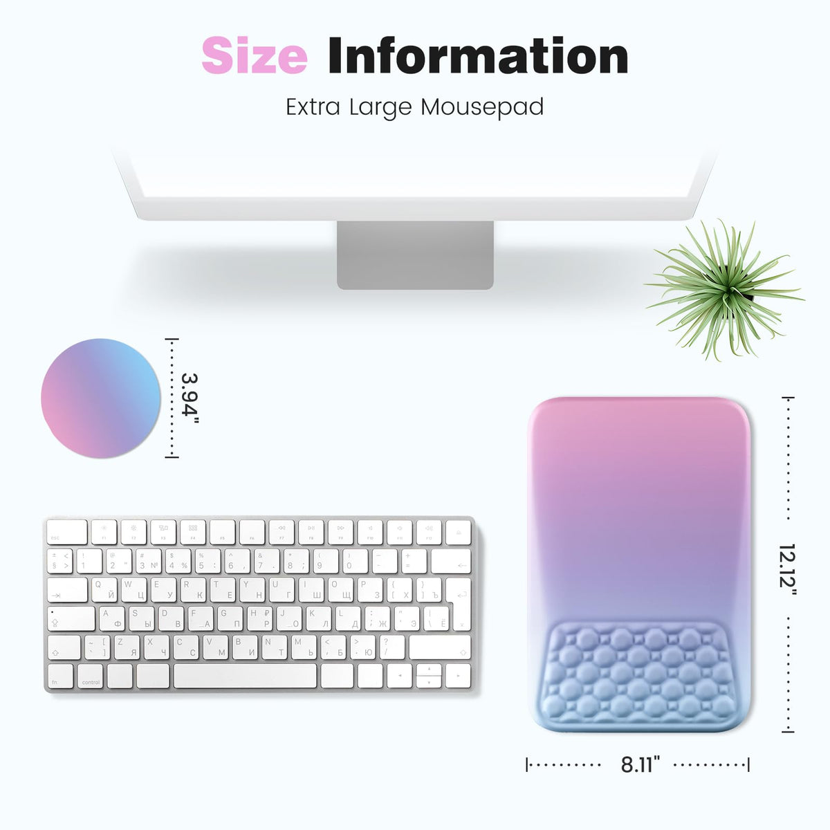 Ospelelf Mouse Pad with Wrist Rest Ergonomic Comfortable Pain Relief Mousepad Wrist Support for