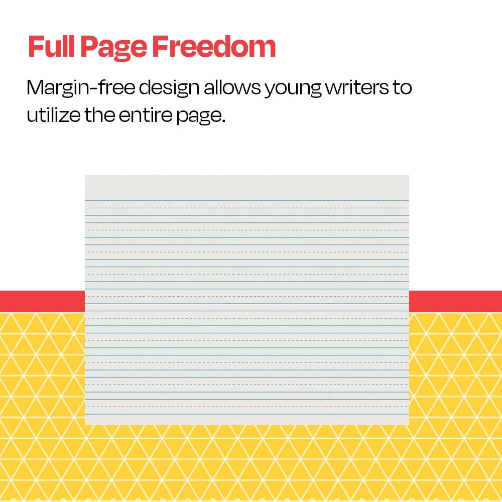 School Smart Skip-A-Line Ruled Writing Paper, 1/2 Inch Ruled Long Way, 11 x 8-1/2 Inches, Pack of