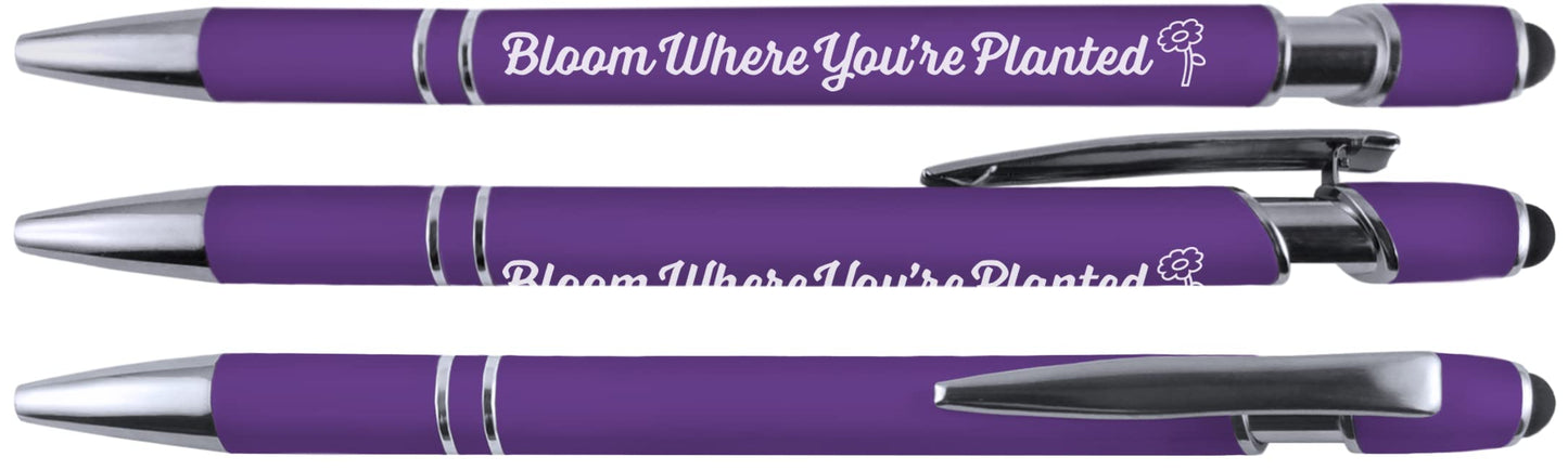 Greeting Pen Christian Inspirational Pen Set with Soft Touch Coated Metal and Stylus 6 pack 36091