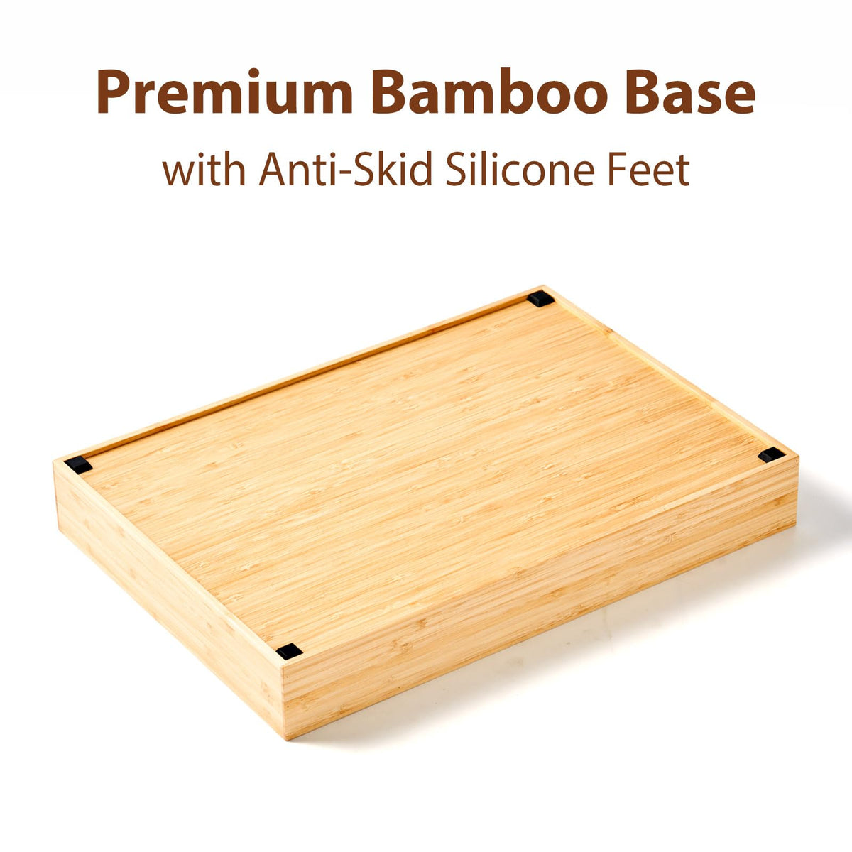 Umilife Extra Large Bamboo Desk Drawer Organizer, Wood Junk Organizer Tray with Adjustable