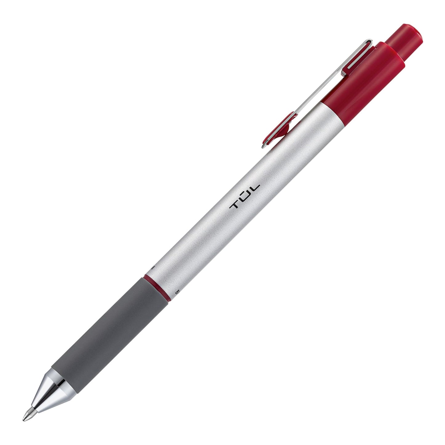 TUL BP3 Ballpoint, Retractable, Medium Point, 1.0 mm, Silver Barrel, Assorted Ink Colors, Pack Of 4