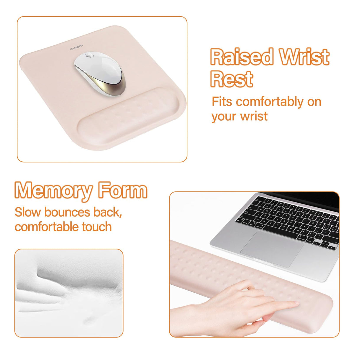 MOSISO Keyboard Stand&Wrist Rest Support for Keyboard &Mouse Pad Set