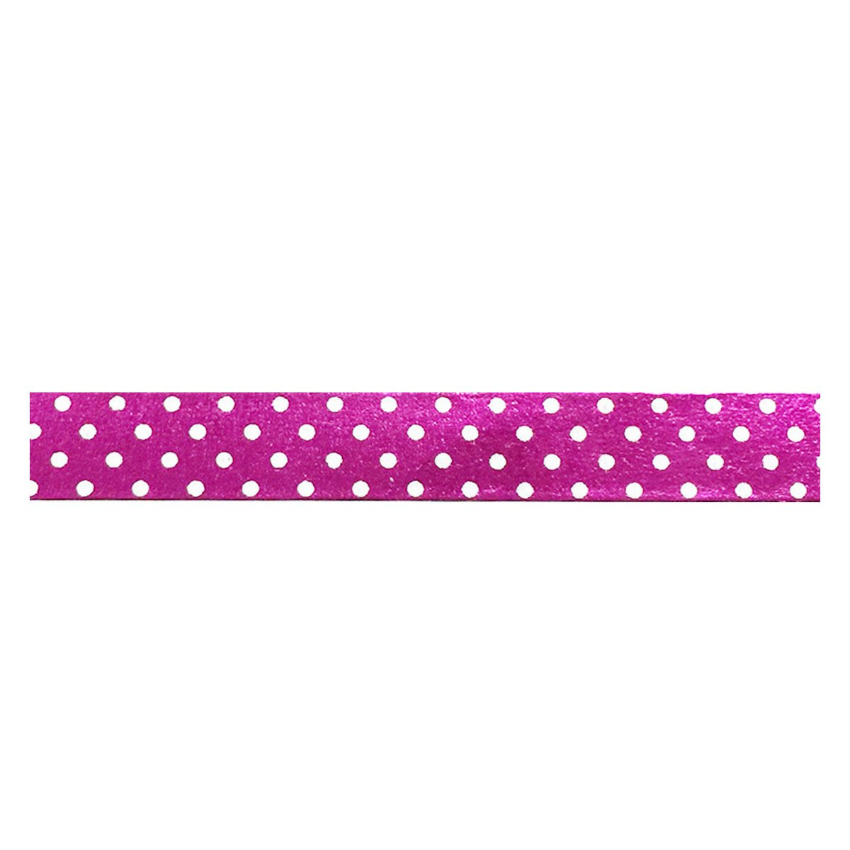 Wrapables Colorful Washi Masking Tape, Metallic Small Fuchsia Dots