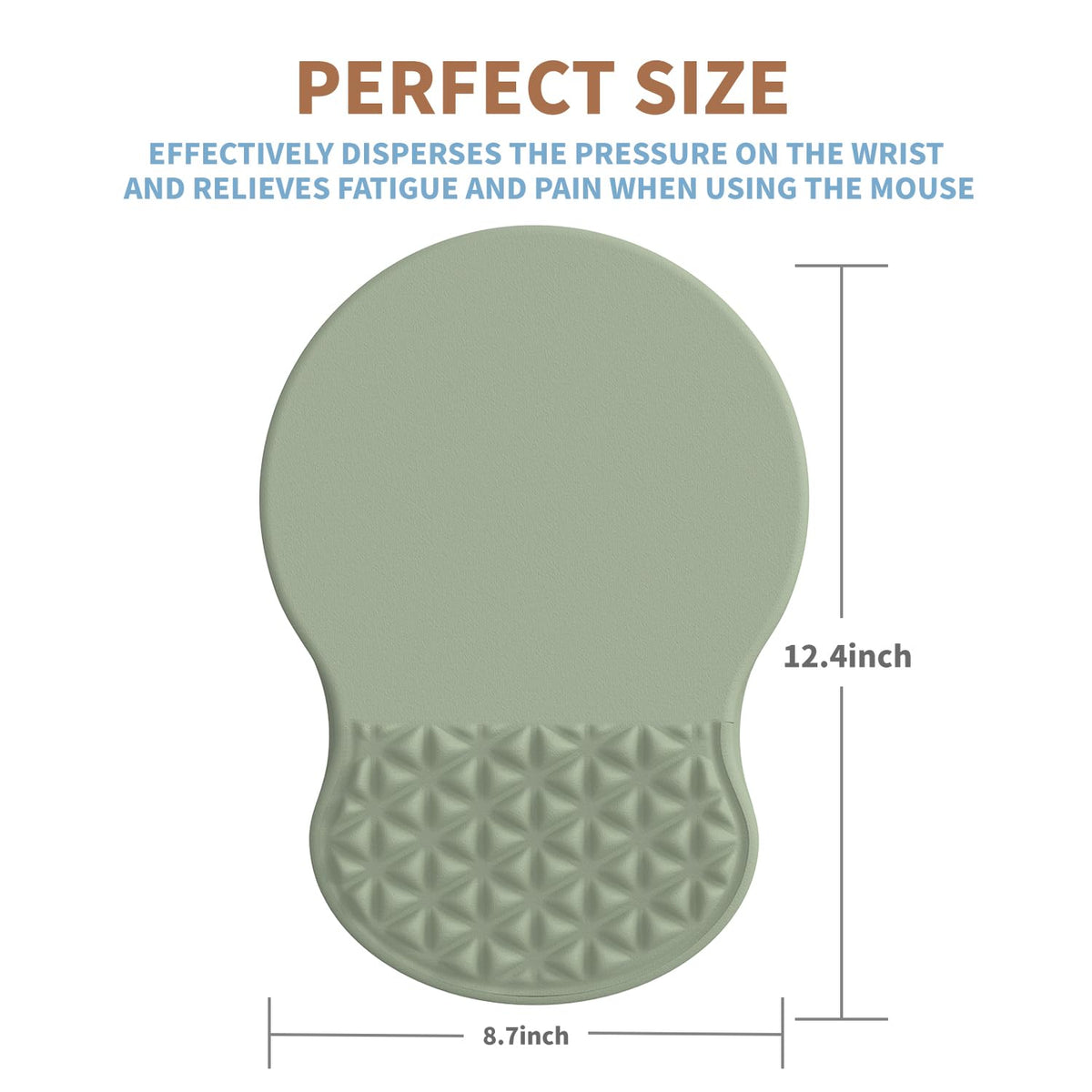 PYEDCA Ergonomic Mouse Pad Wrist Support with Foam Massage Design, Pain Relief Mousepad with Wrist