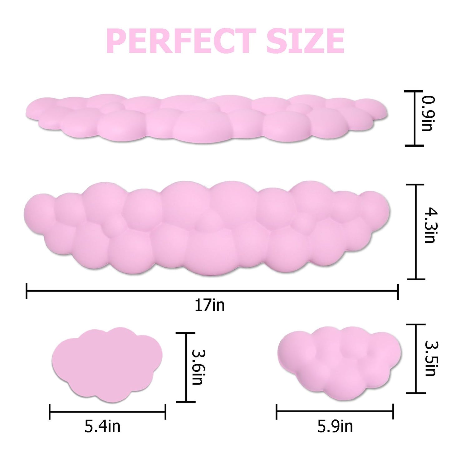 Cloud Wrist Rest Keyboard, Ergonomic Keyboard Wrist Rest, Pink