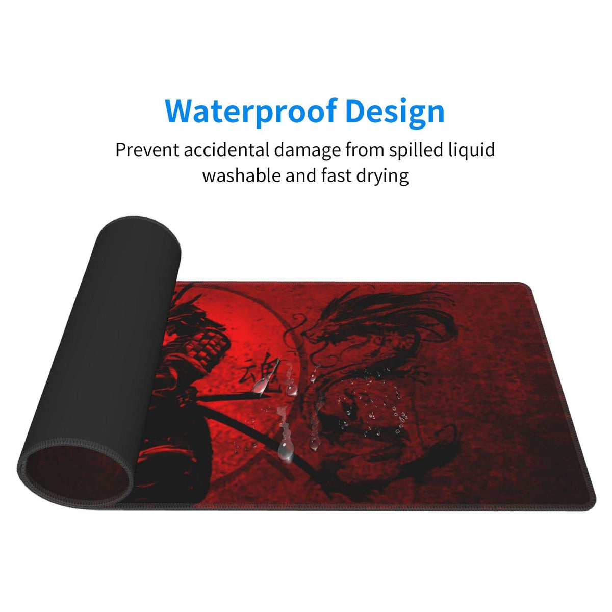 Japanese Samurai Mouse Pad XL Extended Desk Mat, Computer Mousepad