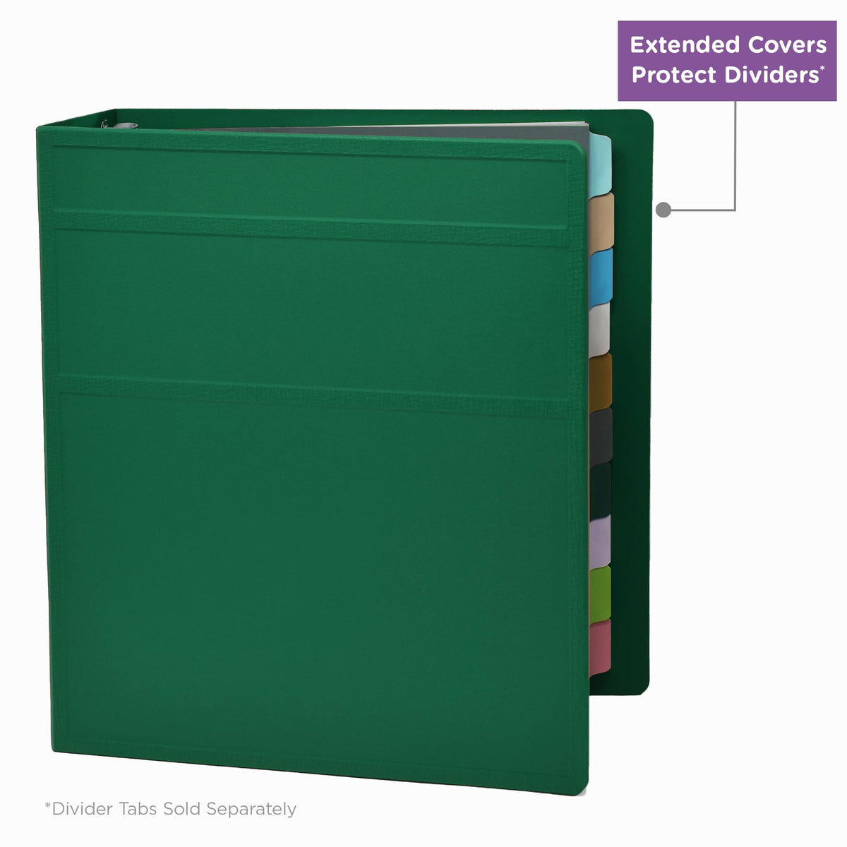 Carstens 2-Inch Heavy Duty 3-Ring Binder - Side Opening, Leaf Green, Durable Plastic, Precision