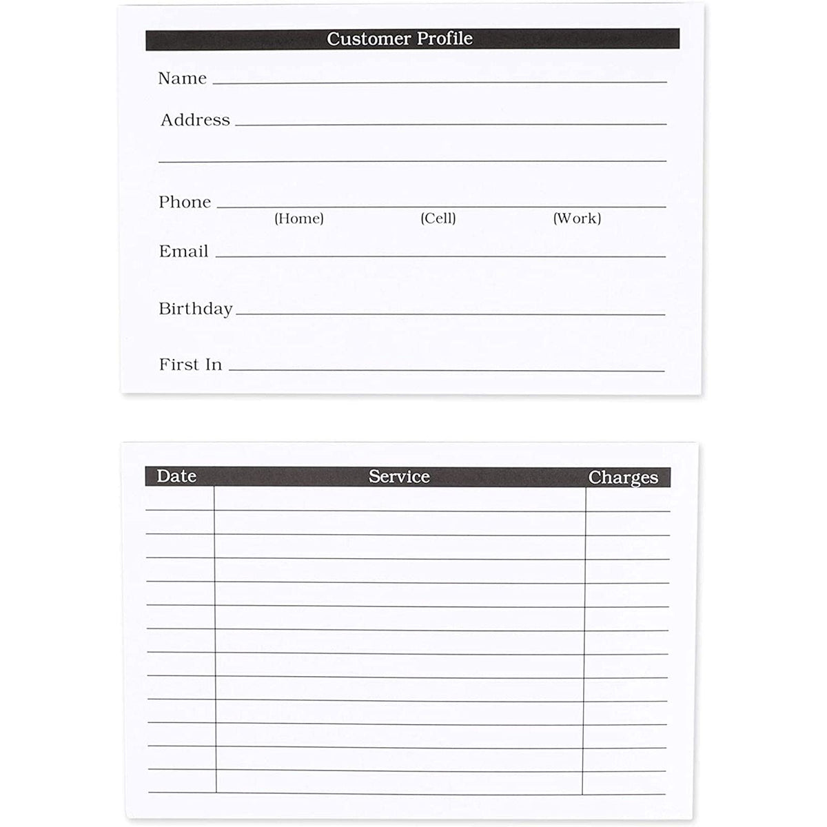 Okuna Outpost Client Profile Cards - Salon Office Supplies for Stylists - Durable 250gsm Contact