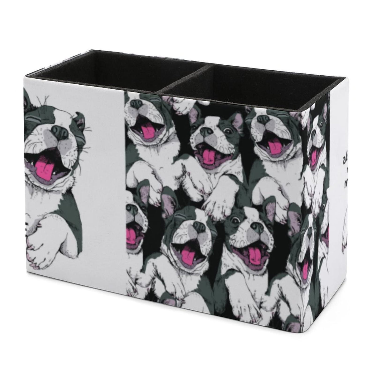 Niapessel Pencil Holder for Desk, Funny Boston Terrier Dog Pen Holder Storage Desktop Pen Organizer