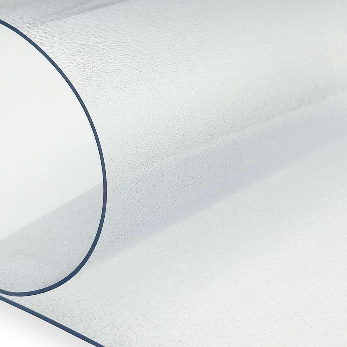 Frosted (Semi-Clear) Desk Mat, Non-Slip PVC Desk Protector with Round Edge, Heat Resistant &