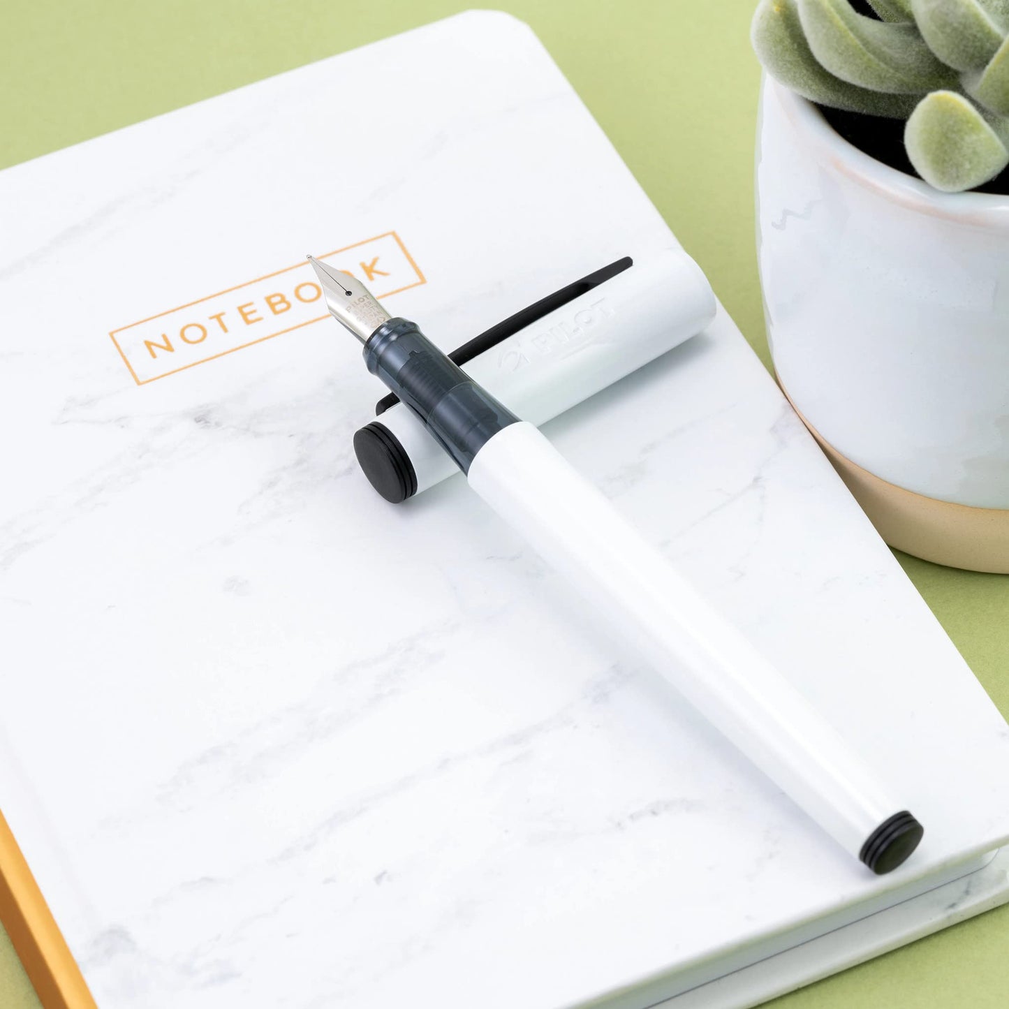 PILOT Explorer Lightweight Fountain Pen in Gift Box; White Barrel, Medium Nib (16928)