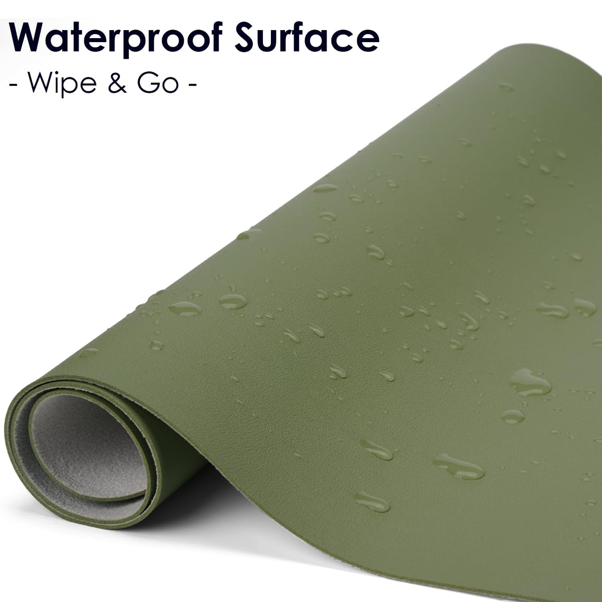 Leather Desk Pad Protector, Waterproof Mouse Pad, PU Desk Mat, Office Desk Cover, Desk Writing Mat
