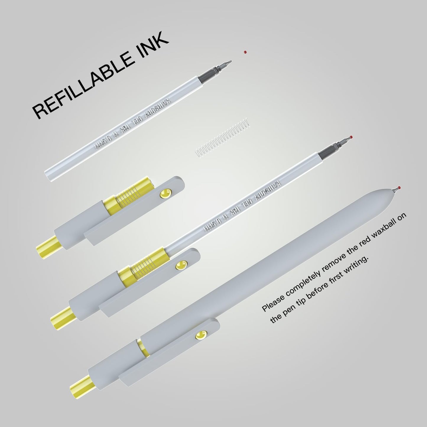 White Gel Pens,0.5mm Fine Point Tip,Quick Drying Ink, Aesthetic Cute Office School Supplies Gifts