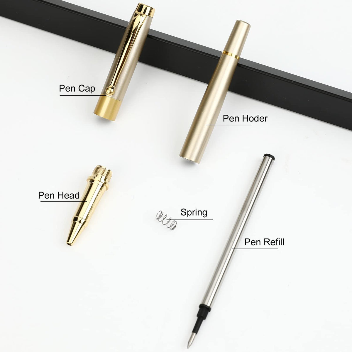 YIVONKA Ballpoint Pen Black Refill,Luxury Ballpoint Line width 0.5mm,Best Ball Pen Gift Set for Men