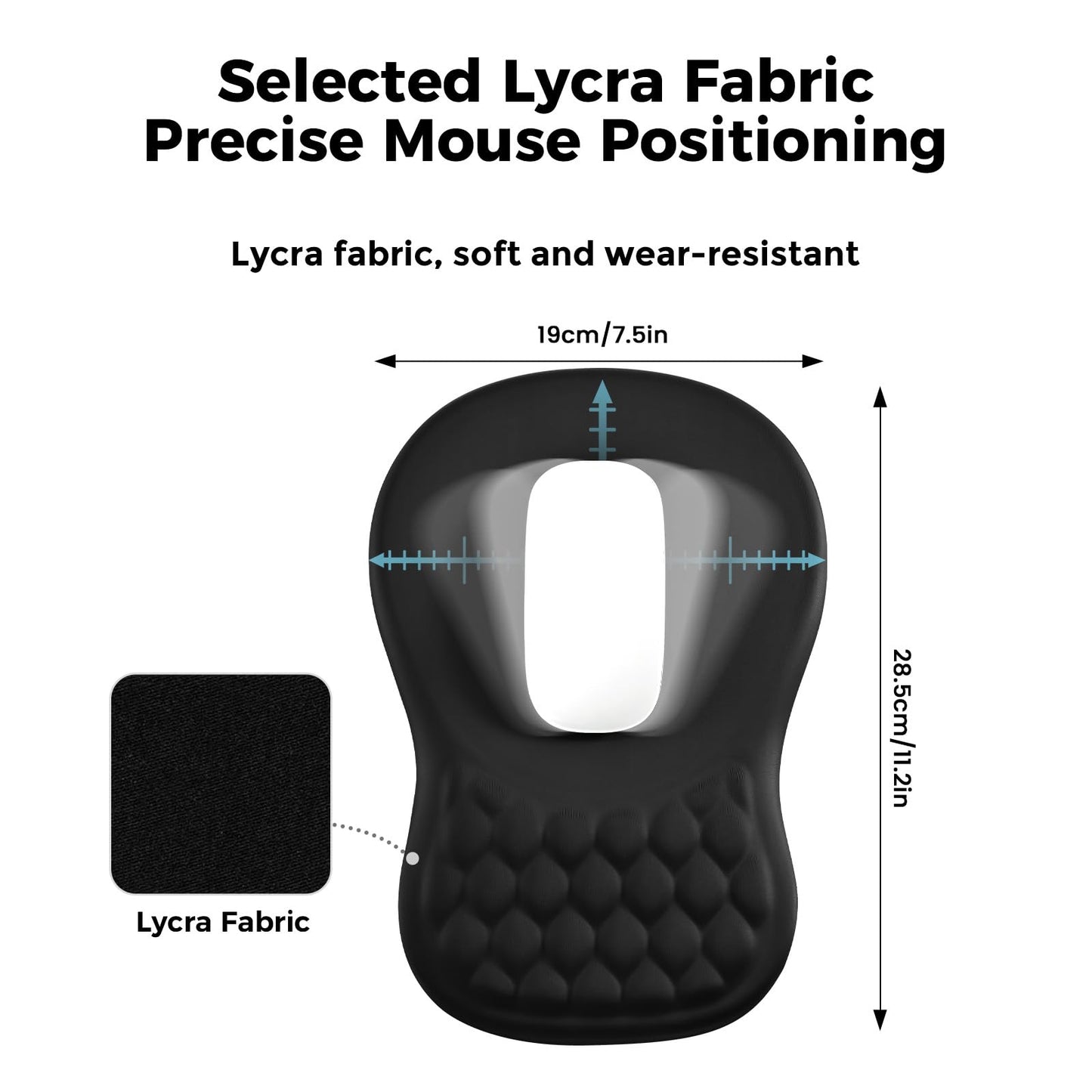 EooCoo Massage Ergonomic Mouse Pad with Dual-Slope Design Wrist Rest