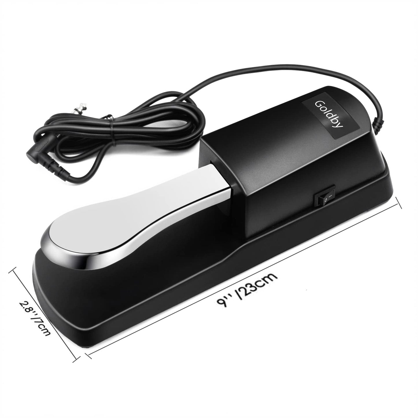 Goldby Piano Sustain Pedal, Universal Keyboard Foot Sustain Pedal for Yamaha, Casio, Roland, Korg