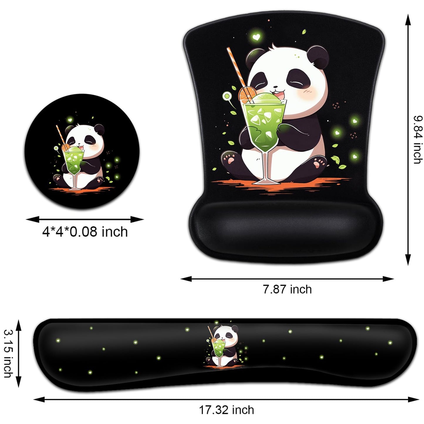 Keyboard Wrist Rest and Mouse Pad Wrist Support Set, Ergonomic Gel Mouse Pad Wrist Rest with