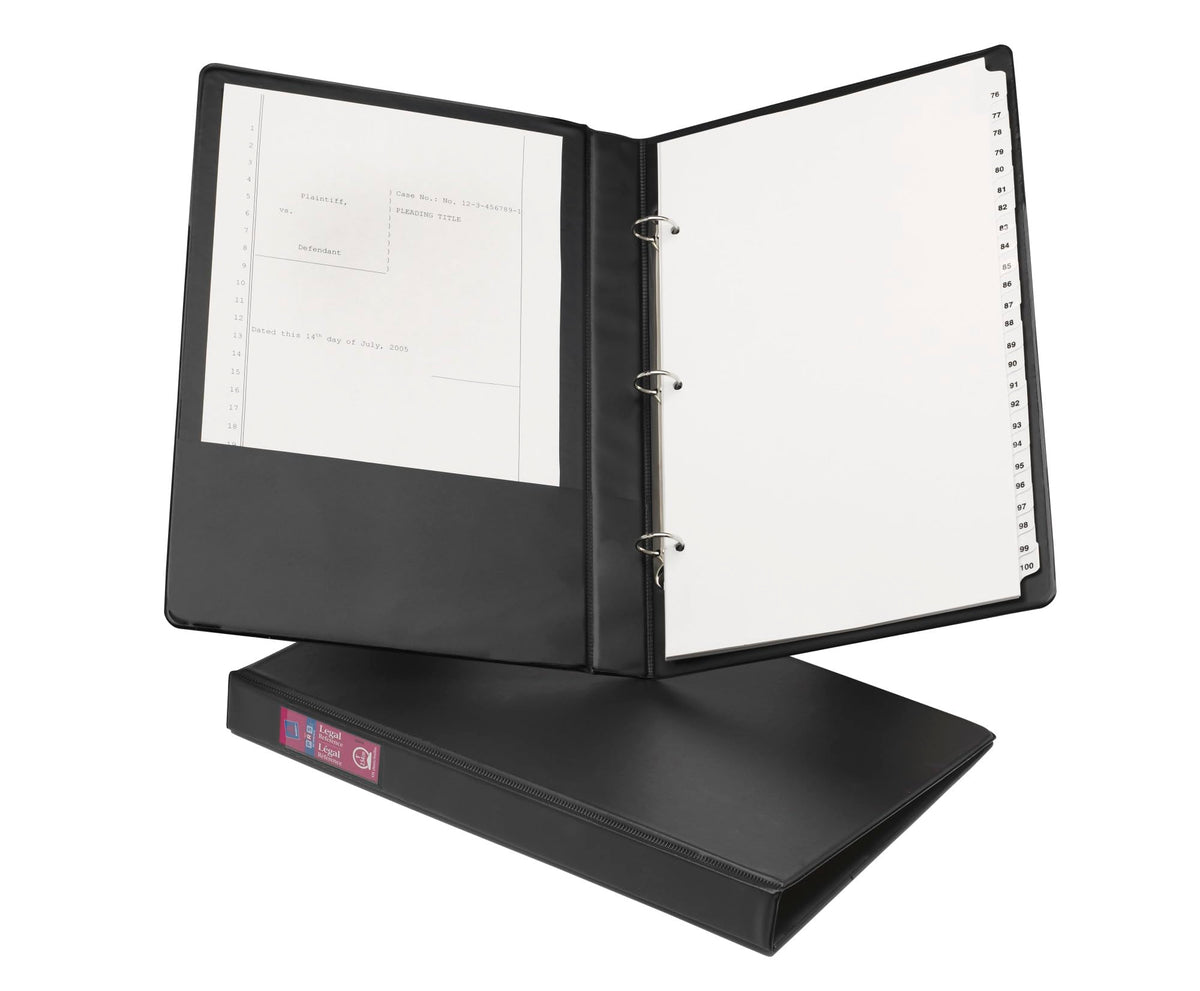 Avery Legal-Size Durable 3 Ring Binder, 1" Round Ring, 1 Black Binder