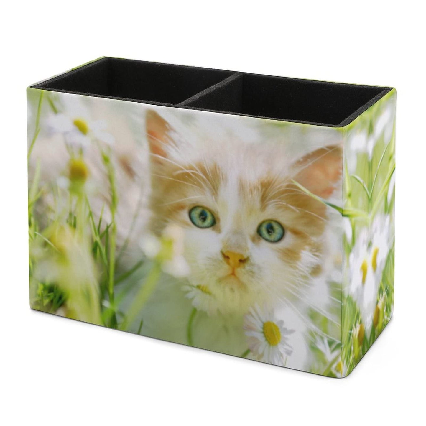 Niapessel Pencil Holder for Desk, Cute Little Cat Pen Holder Storage Desktop Pen Organizer Desk