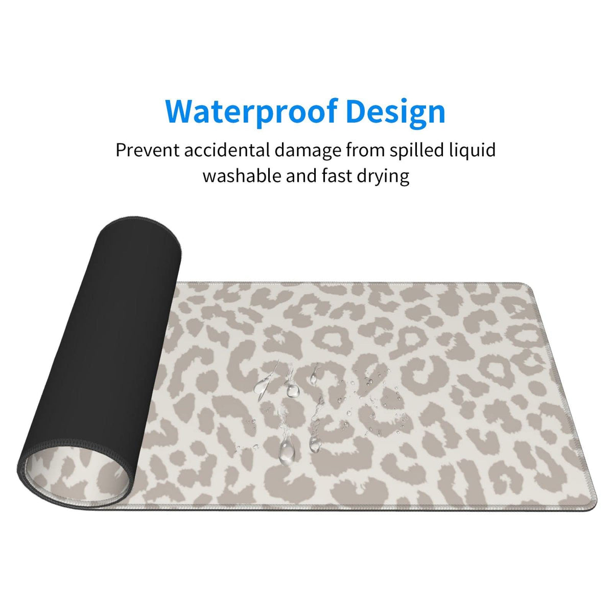 Leopard Print Gaming Mouse Pad Large Cheetah Desk Mat, 31.5x11.8in, XL