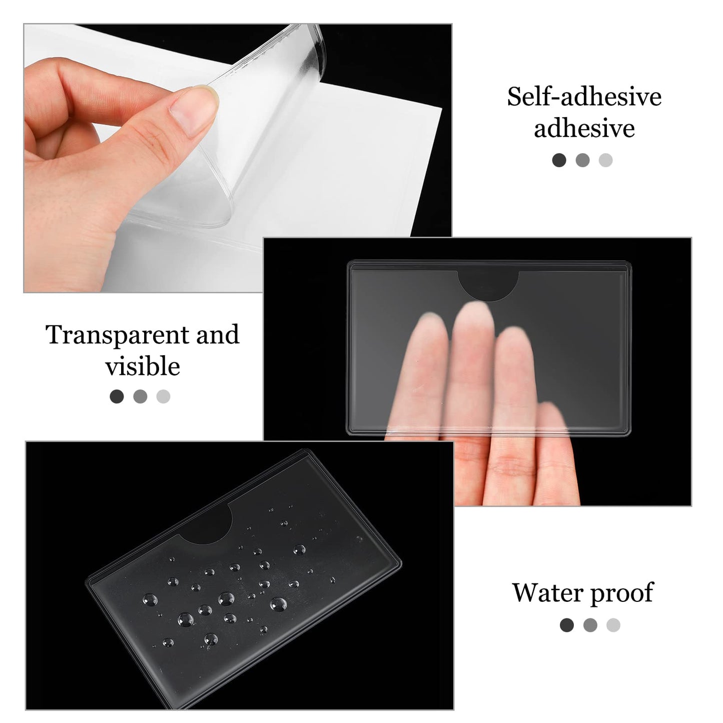 Chinco 100 Self Adhesive Pocket Index Card Pockets Index Card Holder Storage Tote Labels Pockets