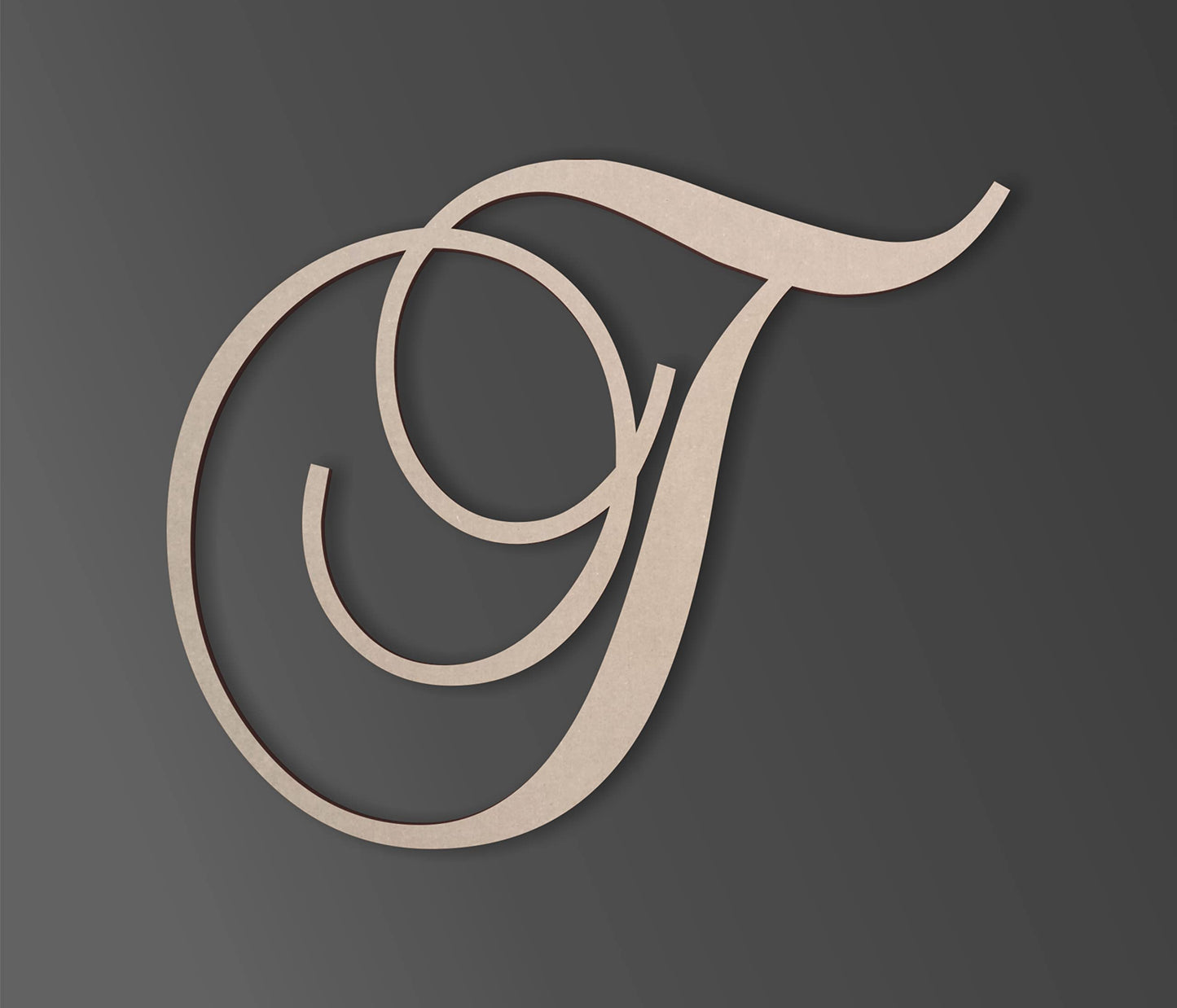 Jess and Jessica Wooden Letter T, 8" Long x 1/4" Thick – Large Wooden Letters for Wall Decor