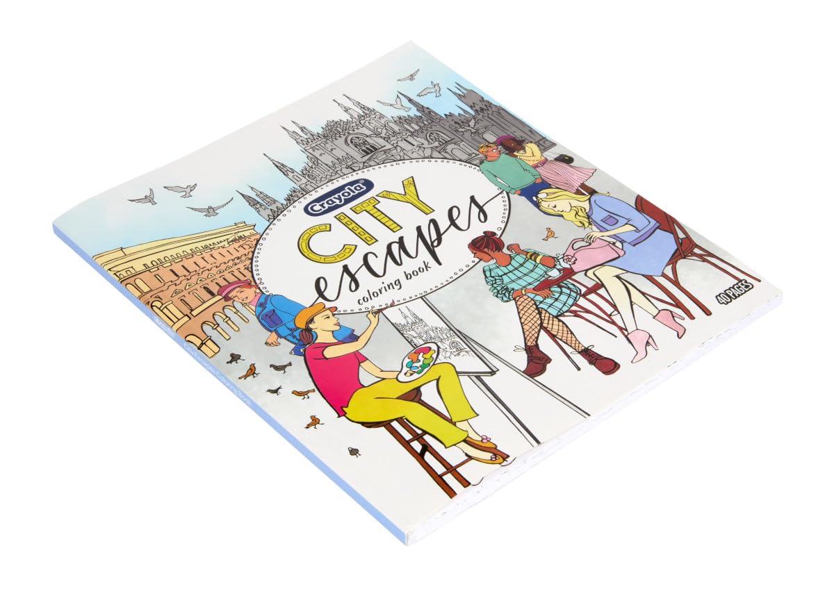 Crayola City Escapes Adult Coloring Book (40pgs), City Coloring Pages, Mindfulness Activity for