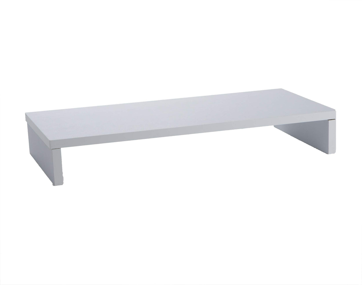 Mind Reader Woodland Collection, Monitor Stand, 33 lb. Capacity, Desktop Organizer, White