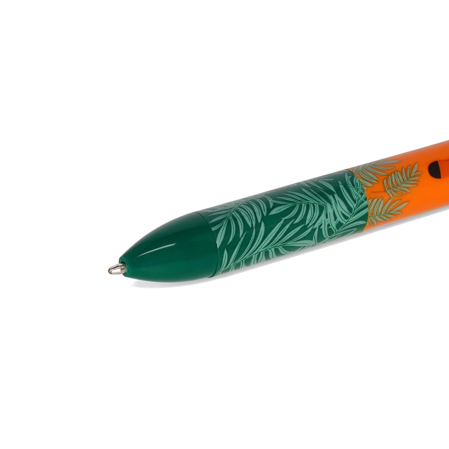 Legami Two Tone Click & Clack Pen, Blue and Orange Ink, Ideal for School, Office, Cute Tiger Pen