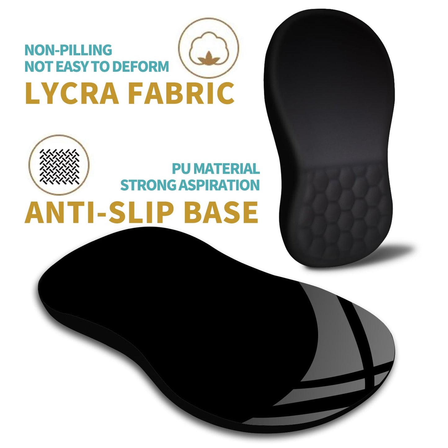 Hokafenle Ergonomic Mouse Pad Wrist Support with Massage Design, Wrist Rest Pain Relief Mousepad