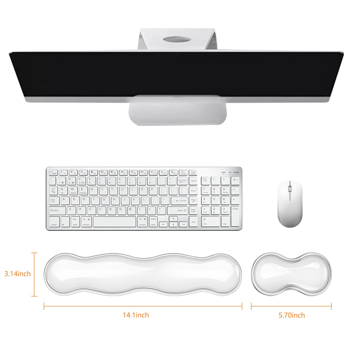 Gel Keyboard Wrist Rest, Cute Wrist Support and Arm Support Keyboard Rest for Keyboard and Mouse