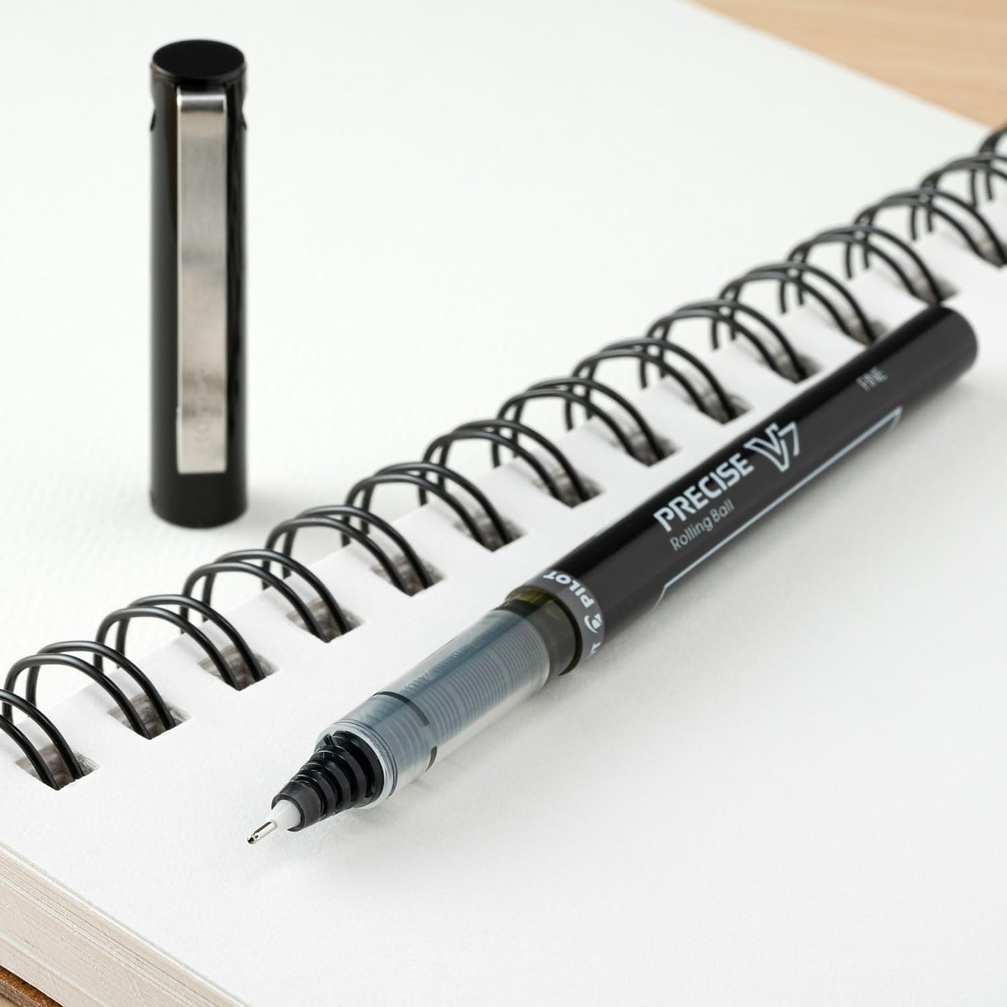 PILOT Precise V7 Stick Liquid Ink Rolling Ball Stick Pens, Fine Point (0.7mm) Black Ink, 12-Pack