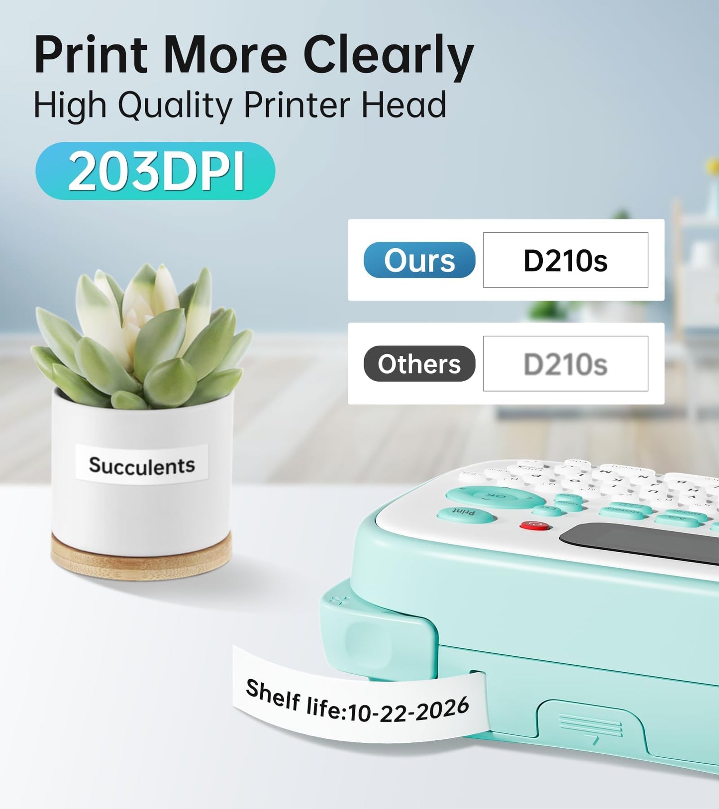 Vixic Label Makers, Label Maker with Different Fonts, D210S Labeler Machine