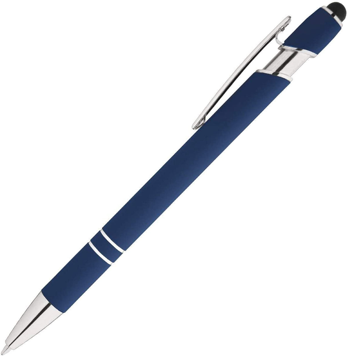 Express Pencils Rainbow Rubberized Soft Touch Ballpoint Pen with Stylus Tip is a stylish, premium