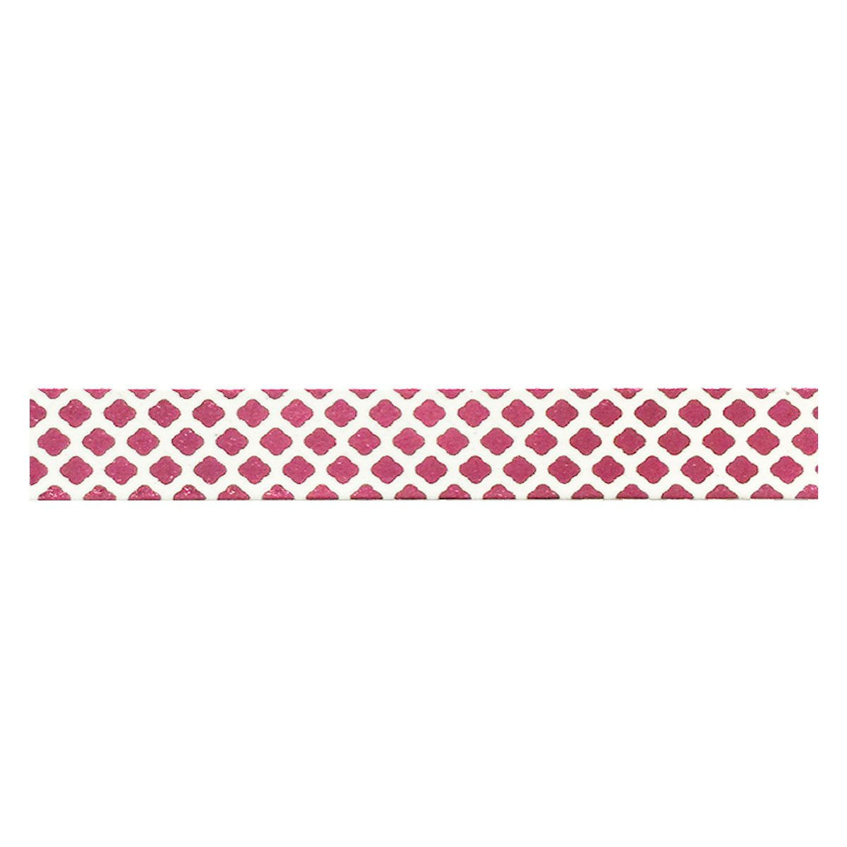 Wrapables Colorful Washi Masking Tape, Metallic Fuchsia Clovers