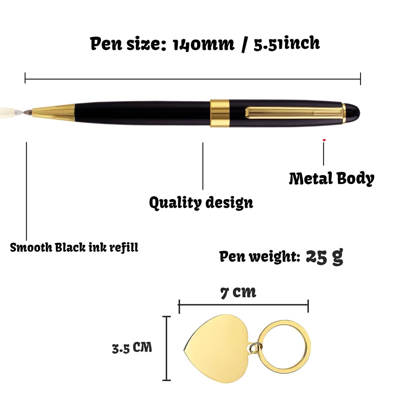 Yastar Custom Ballpoint Pen Gift for Business Men/Women/Friends Groomsman