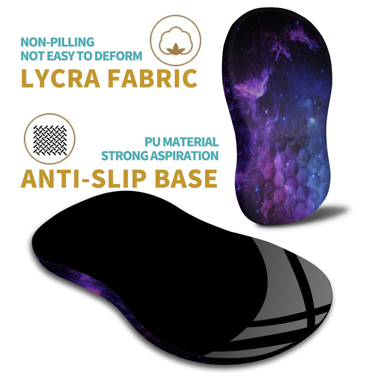 Hokafenle Ergonomic Mouse Pad Wrist Support with Massage Design, Wrist Rest Pain Relief Mousepad