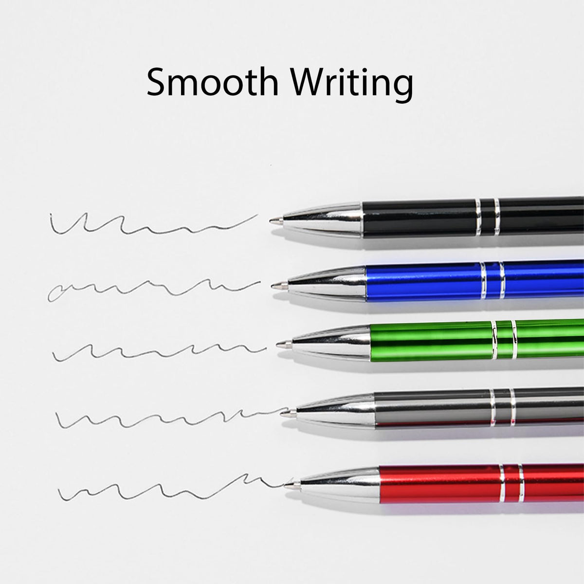 Personalized Metal Ballpoint Pen, Logo Engraving, Black Ink-50 PCS