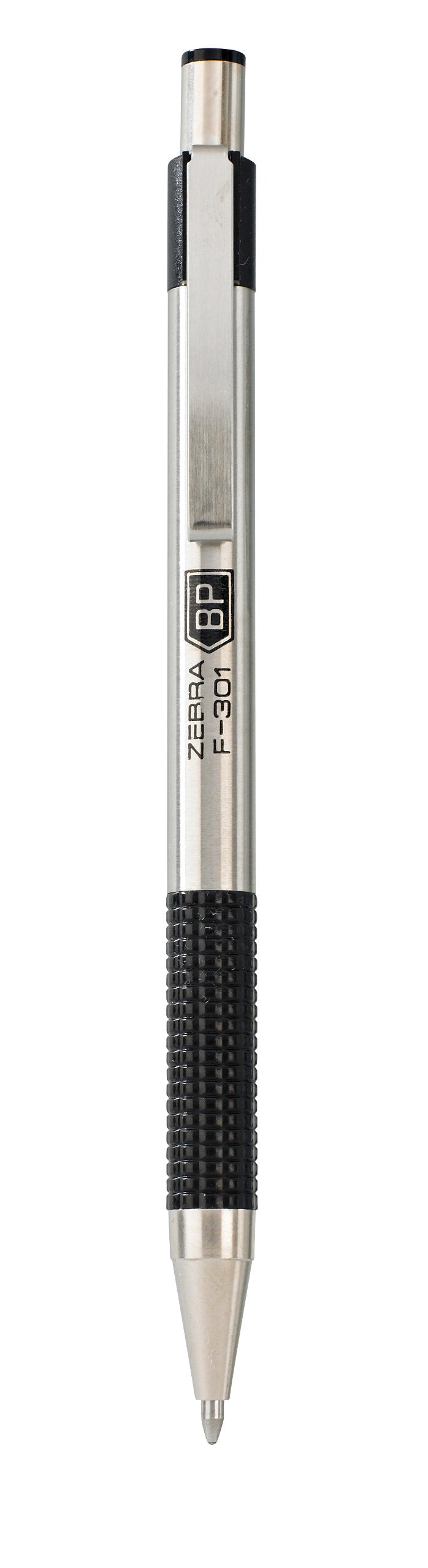 Zebra Pens F-301 1 mm Stainless Steel Ballpoint Pen - Black (Pack of 2), 1050