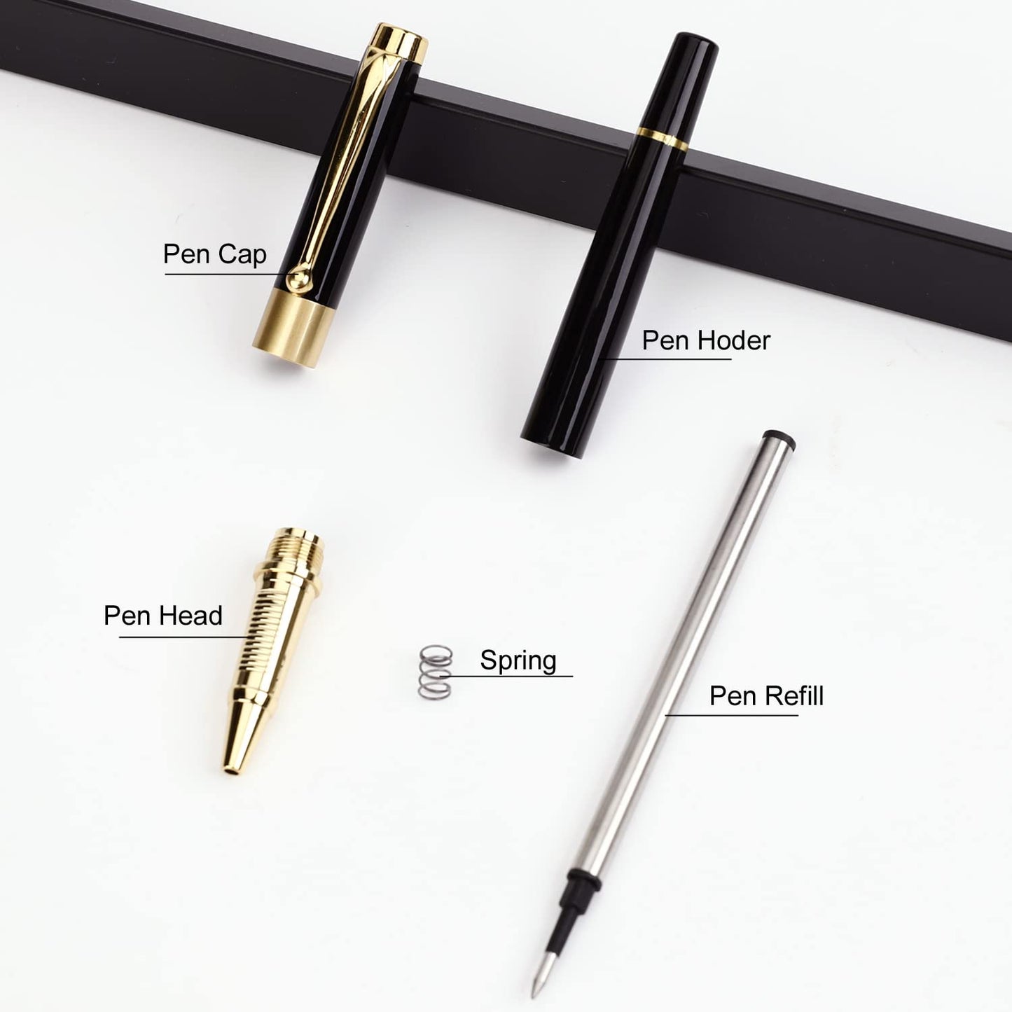 YIVONKA Ballpoint Pen Black Refill,Luxury Ballpoint Line width 0.5mm,Best Ball Pen Gift Set for Men