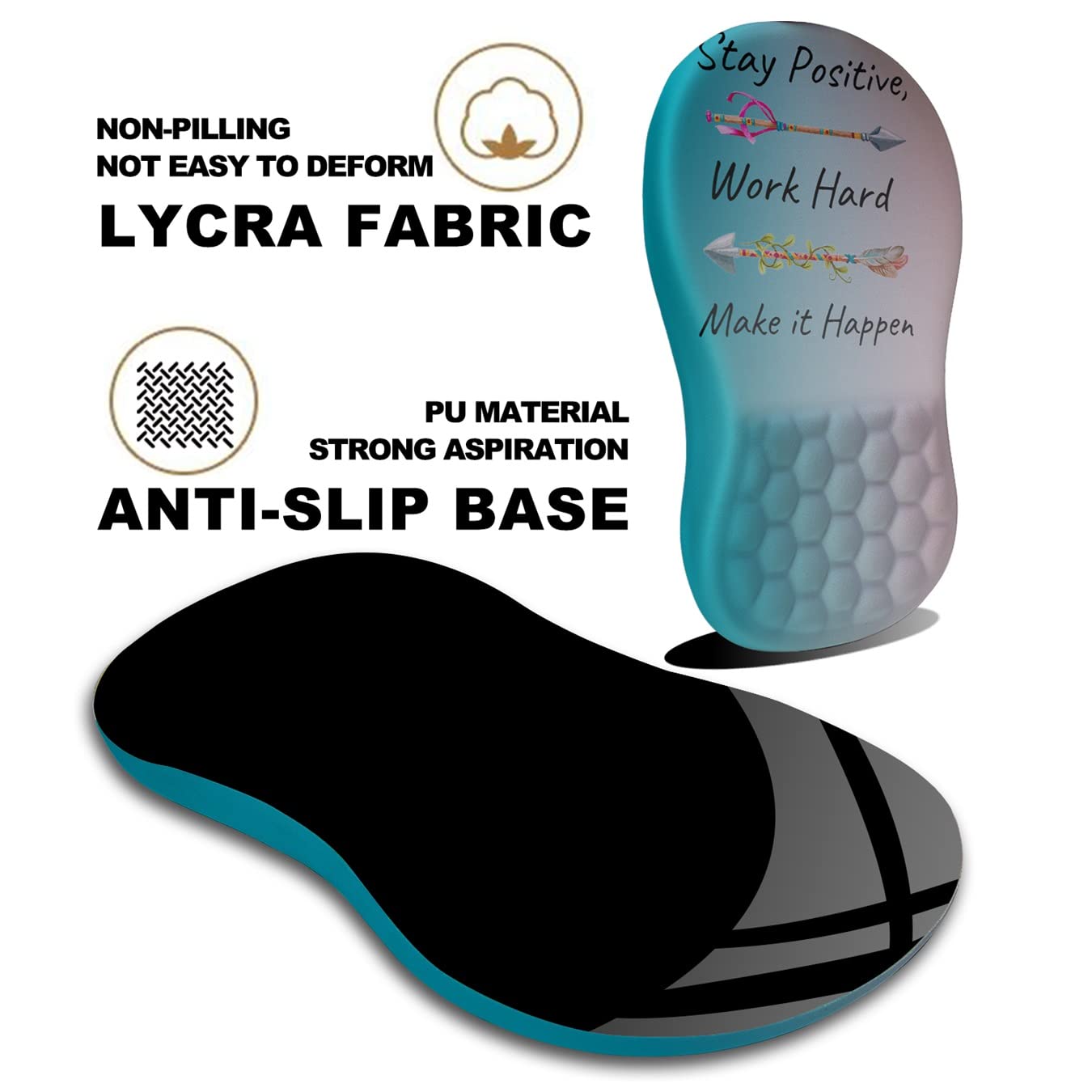 KUOSGM Mouse Pad Wrist Support, Ergonomic Mouse Pad with Massage Dot, Comfortable Computer Mouse