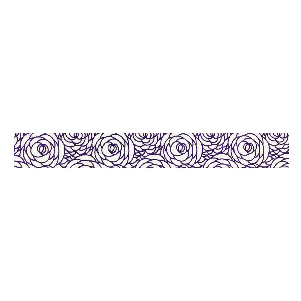Wrapables Colorful Washi Masking Tape, Metallic Purple Peonies