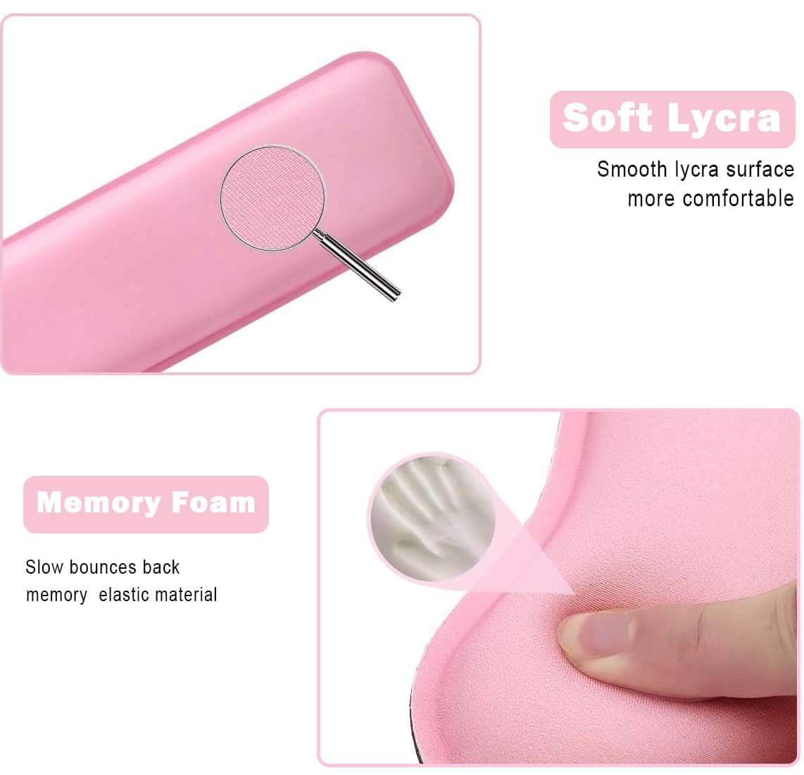 Computer Keyboard Wrist Rest Stand Set for Desktop, Keyboard Holder Easy Typing with Wrist Pad for