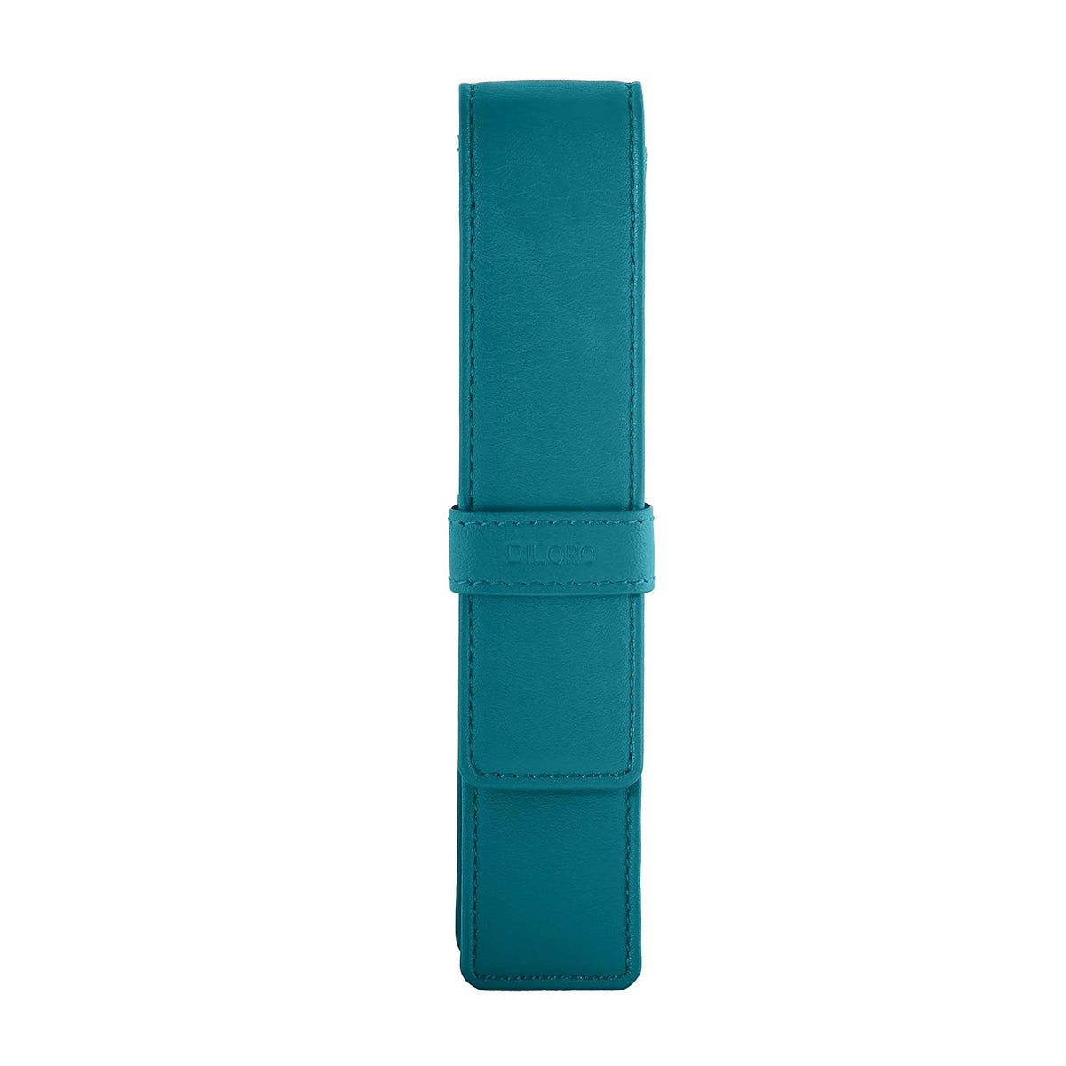 DiLoro Leather Single Pen Case Pencil Pouch Holder for One Fountain Ballpoint Rollerball Pen and