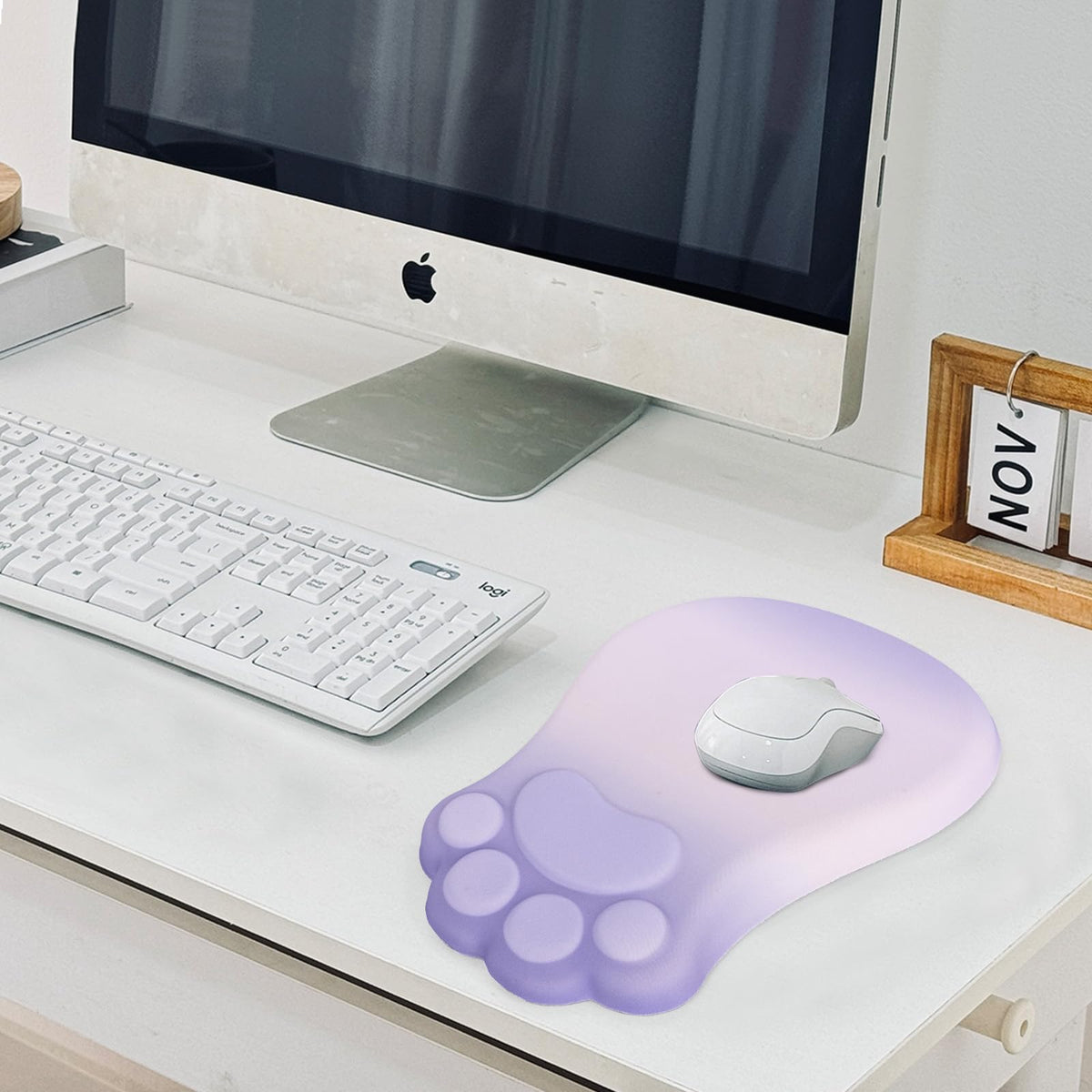 L-SPOUTTO Ergonomic Mouse Pad with Wrist Rest,Cute Mouse Pad Wrist Support